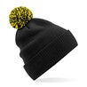 Winter hat - mod. B450:Black, 100% acrylic, Yellow, One Size